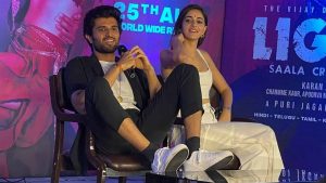 Vijay Deverakonda and Alia Bhatt promoting the film