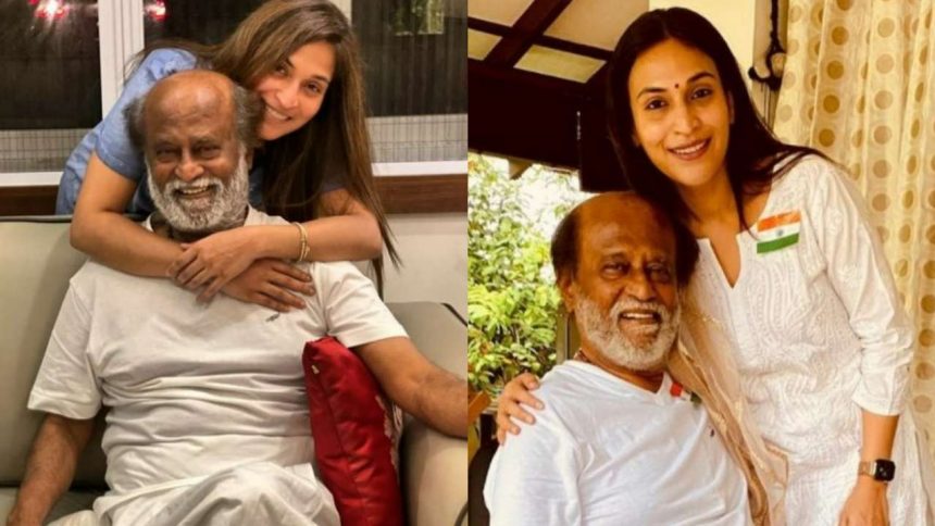 Rajinikanth with his daughter Aishwarya