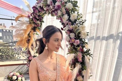 Rakul Preet Singh in peached lehenga that cost 68K