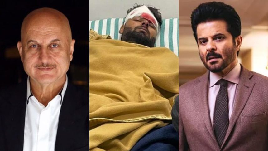 Rishabh Pant, Anil Kapoor, and Anupam Kher