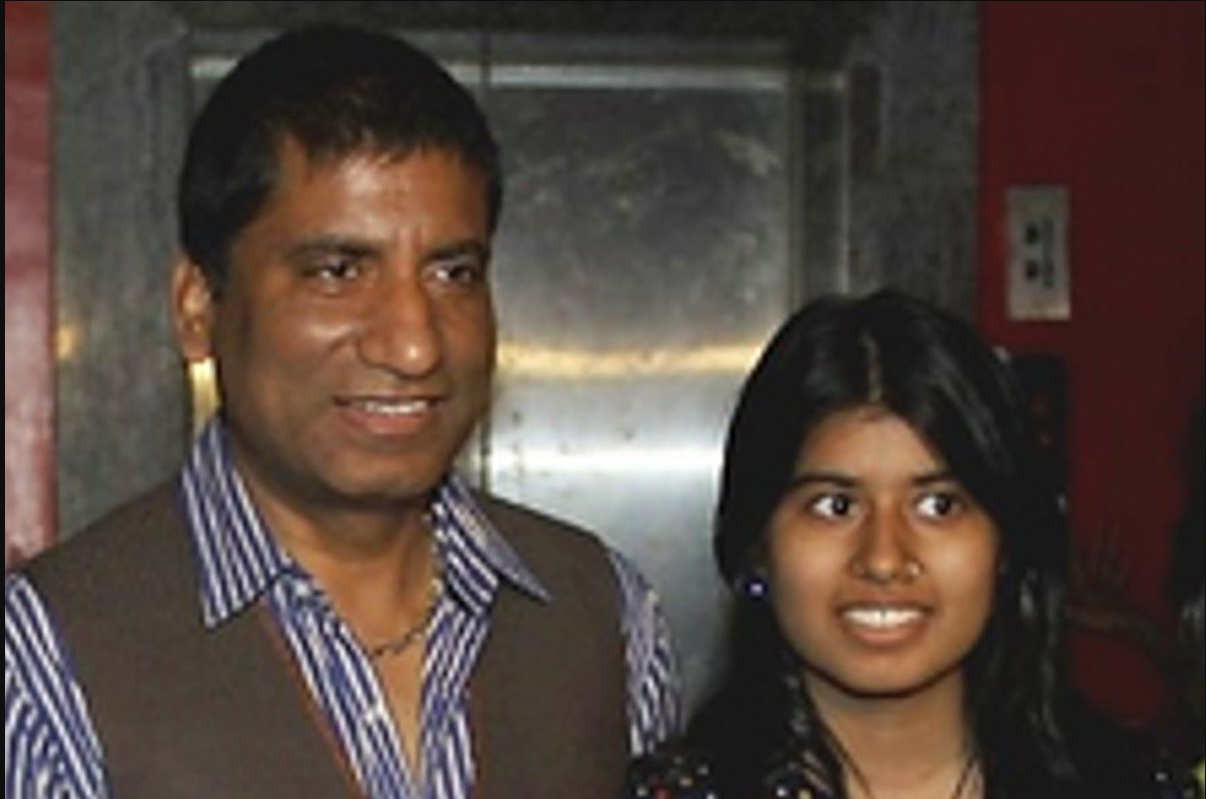 raju shrivastava with his daughter