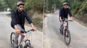 Sid goes cycling in Manali